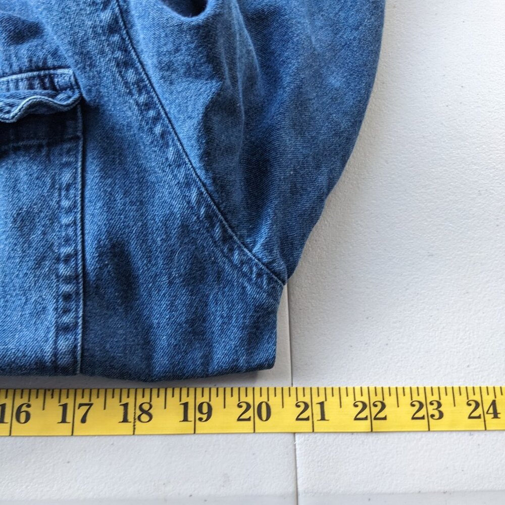 Vintage Bedford Fair denim maxi dress, pockets, long sleeves, button front - Picture 8 of 12